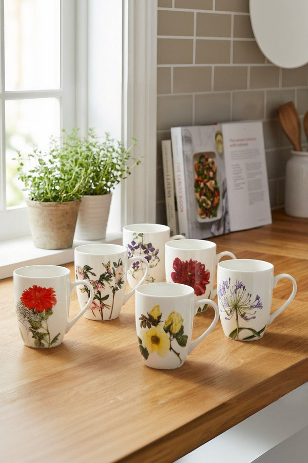 Carraig Donn Set of 6 Botanical Mugs