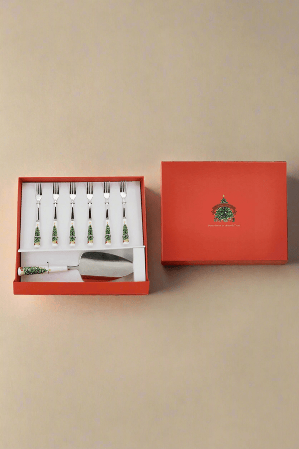 Carraig Donn Set of 6 Christmas Tree Forks with Trowel