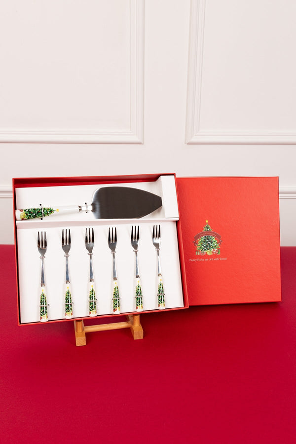 Carraig Donn Set of 6 Christmas Tree Forks with Trowel