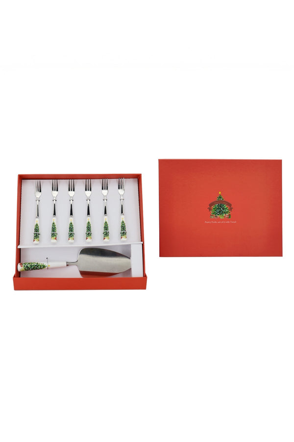 Carraig Donn Set of 6 Christmas Tree Forks with Trowel