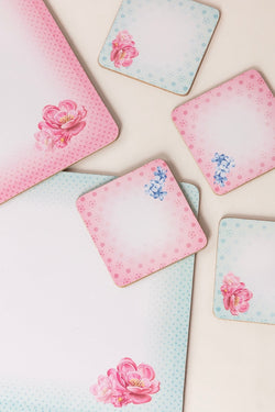 Carraig Donn Set Of 6 Rosa Belle Coasters