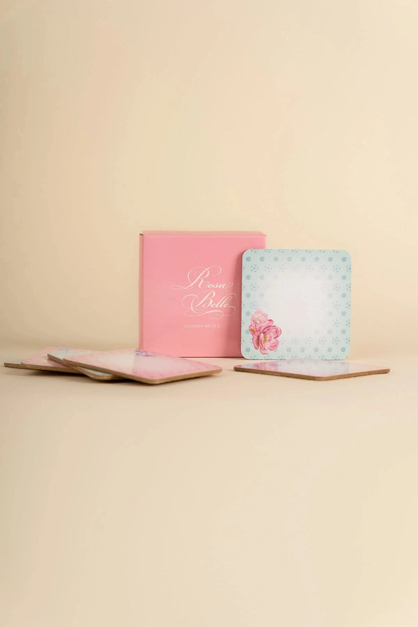 Carraig Donn Set Of 6 Rosa Belle Coasters