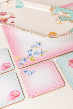 Carraig Donn Set Of 6 Rosa Belle Coasters