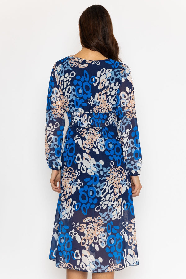 Carraig Donn Shauna Midi Dress in Blue Print