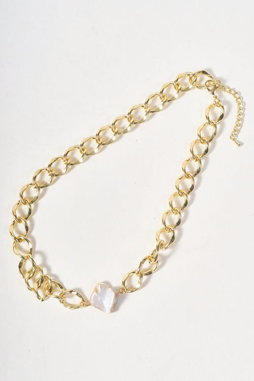 Shell And Gold Chain Necklace