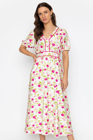 Carraig Donn Short Sleeves Floral Print Midi Dress