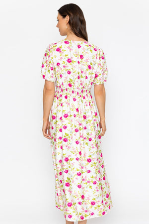 Carraig Donn Short Sleeves Floral Print Midi Dress