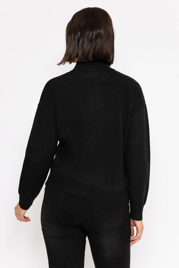 Carraig Donn Shoulder Detail Knit in Black