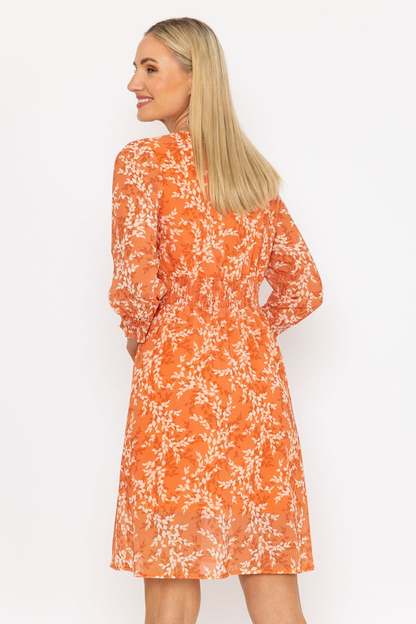 Carraig Donn Sienna Orange Knee Length Dress