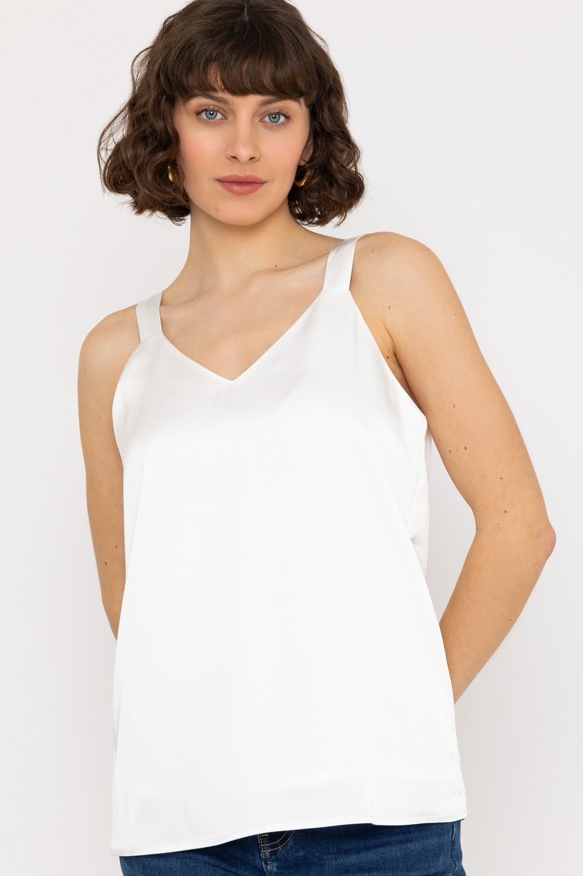 Silky Cami Top in Ivory