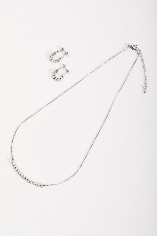 Carraig Donn Silver Beaded Necklace