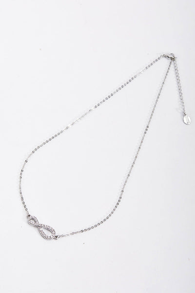 Carraig Donn Silver Diamante Infinity Necklace