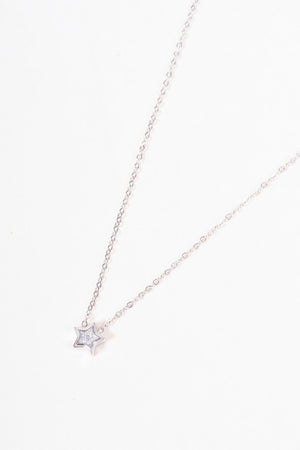 Carraig Donn Silver Diamante Star Necklace
