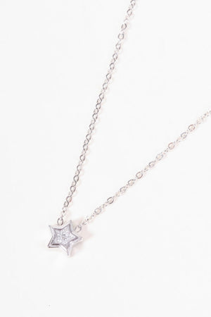 Carraig Donn Silver Diamante Star Necklace