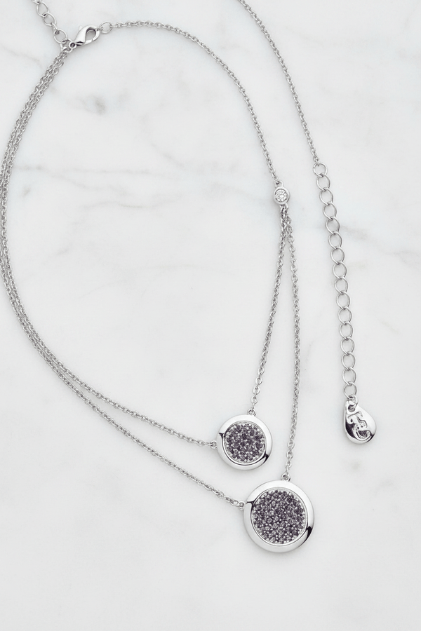 Carraig Donn Silver Double Moon Drop Pendant