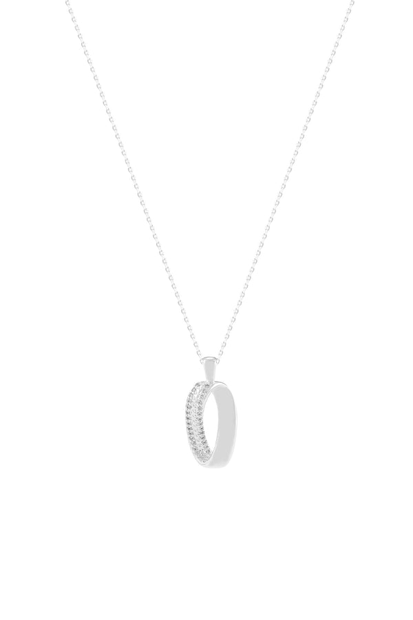 Carraig Donn Silver Drop Pendant Necklace with Cubic Zirconia