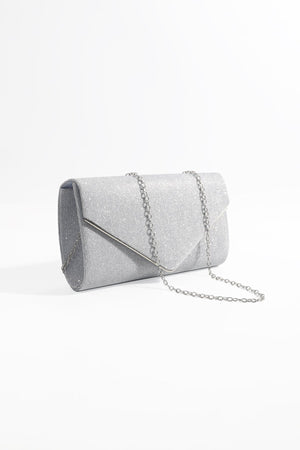 Carraig Donn Silver Envelope Clutch Bag