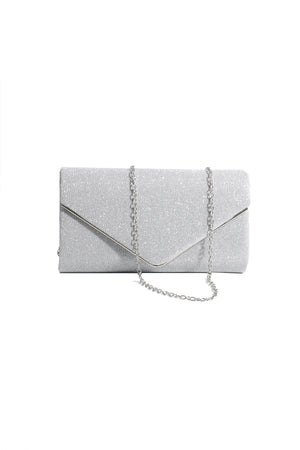 Carraig Donn Silver Envelope Clutch Bag