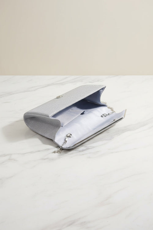Carraig Donn Silver Envelope Clutch Bag
