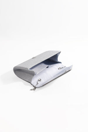 Carraig Donn Silver Envelope Clutch Bag
