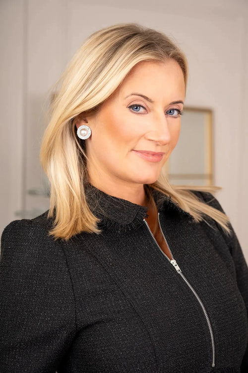 Silver Faux Pearl Clip On Earrings