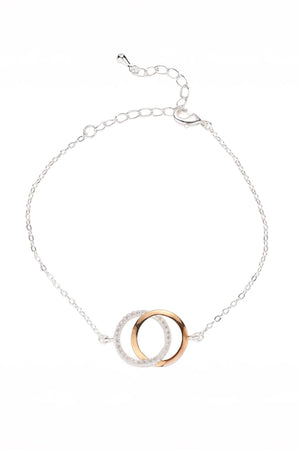 Carraig Donn Silver & Gold Interlinking Circles Bracelet