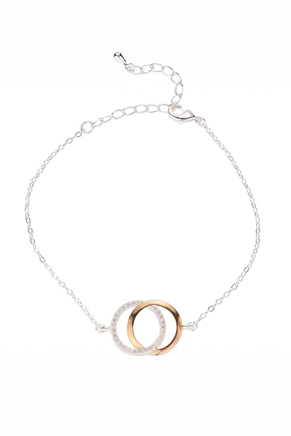 Carraig Donn Silver & Gold Interlinking Circles Bracelet
