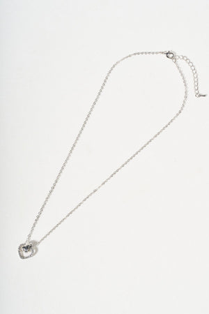 Carraig Donn Silver Heart Pendant Necklace & Earrings Set