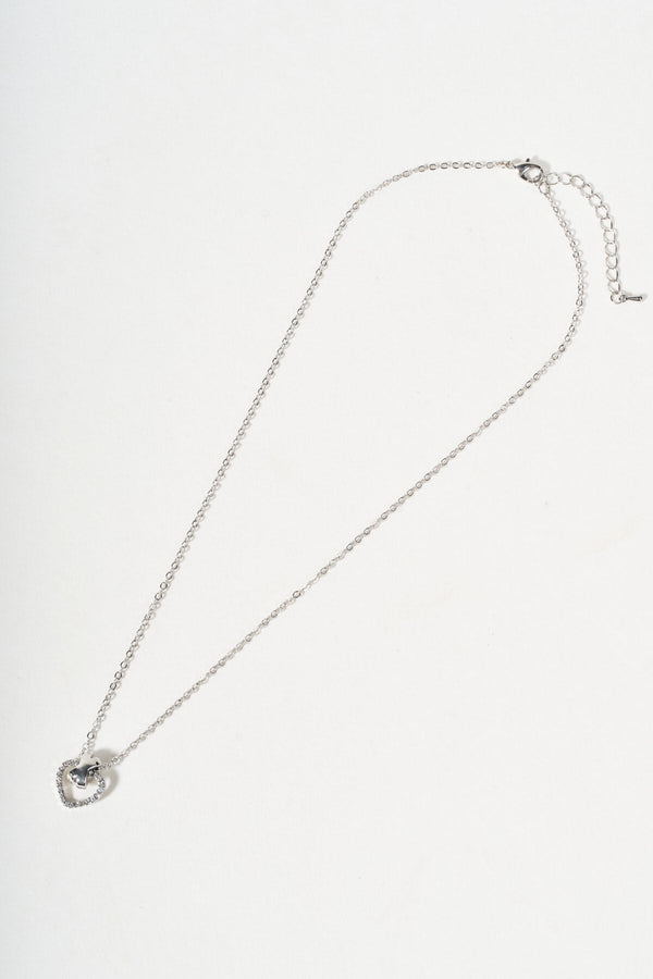 Carraig Donn Silver Heart Pendant Necklace & Earrings Set