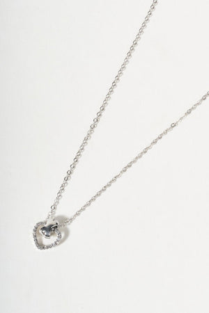 Carraig Donn Silver Heart Pendant Necklace & Earrings Set