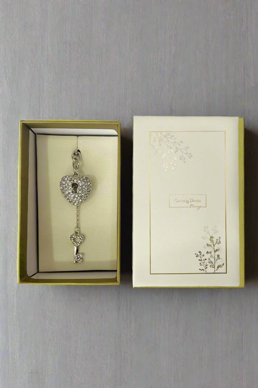 Silver Key To My Heart Key Ring | Giftware – Carraig Donn