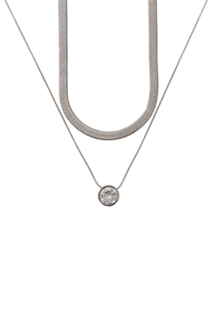 Carraig Donn Silver Layered Snake Chain Necklace