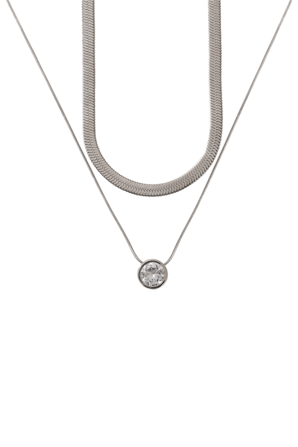 Carraig Donn Silver Layered Snake Chain Necklace