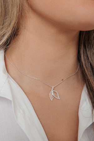 Silver Leaf Necklace