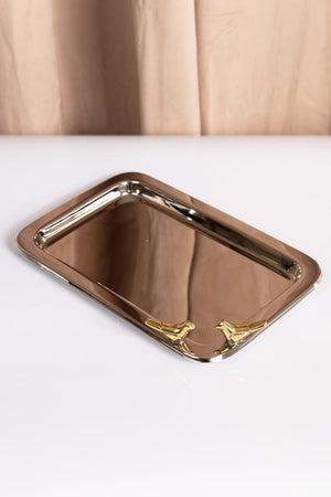 Carraig Donn Silver Love Birds Platter