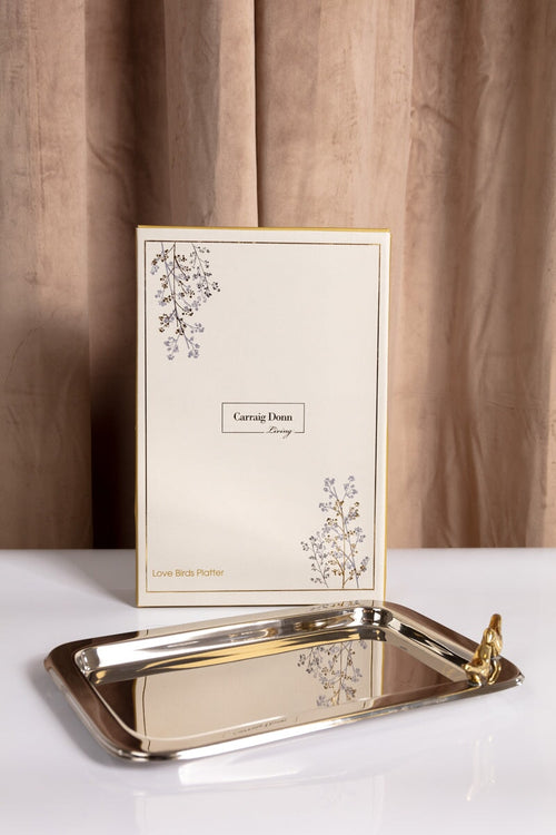 Silver Love Birds Platter