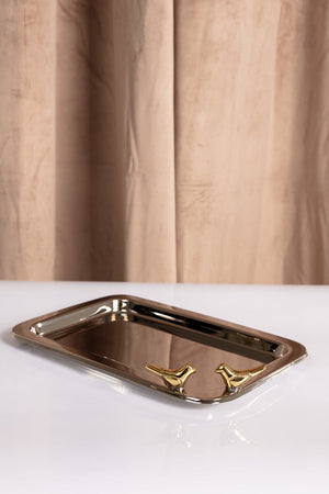 Carraig Donn Silver Love Birds Platter