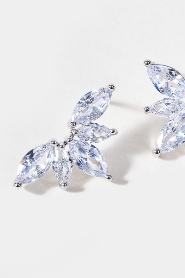 Carraig Donn Silver Marquise Cluster Earrings