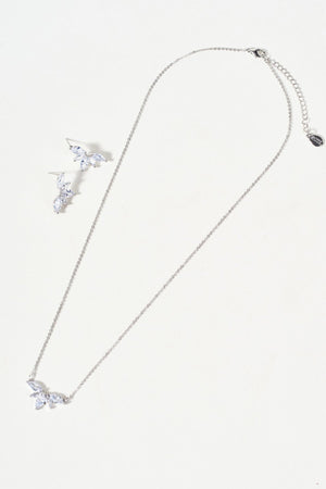 Carraig Donn Silver Marquise Cluster Earrings