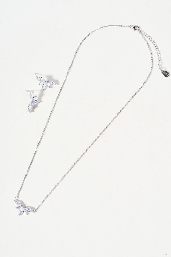 Carraig Donn Silver Marquise Cluster Earrings