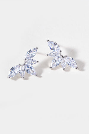 Carraig Donn Silver Marquise Cluster Earrings