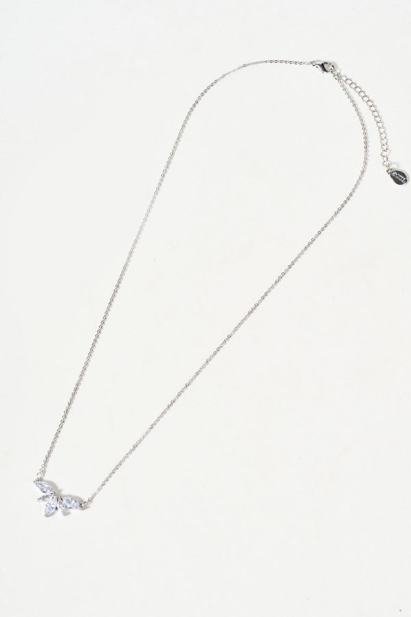 Carraig Donn Silver Marquise Cluster Necklace
