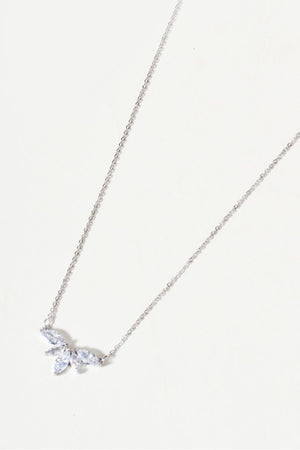 Carraig Donn Silver Marquise Cluster Necklace