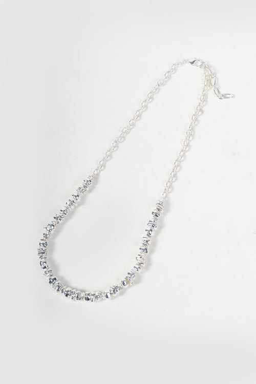 Silver Metal Bead Necklace