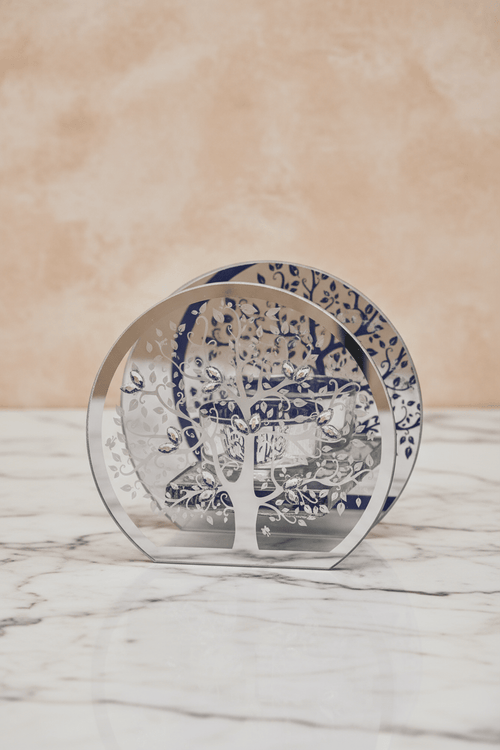 Silver Mirrored Tree T-Light Holder