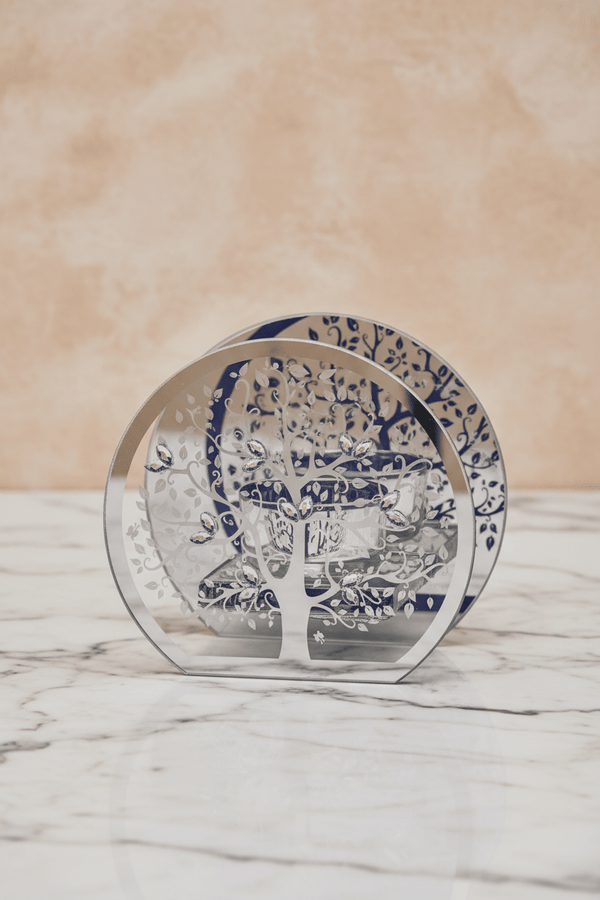 Carraig Donn Silver Mirrored Tree T-Light Holder