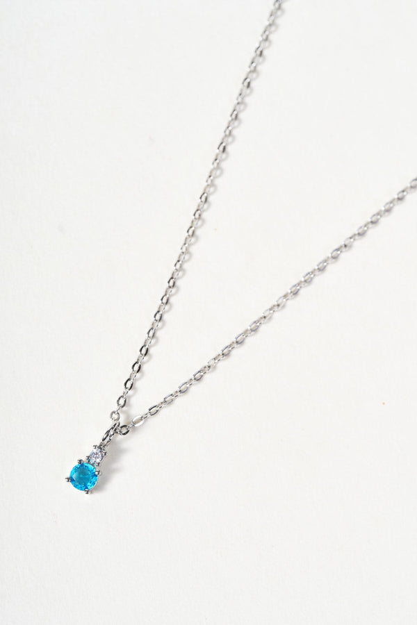 Carraig Donn Silver Necklace With Blue Stone