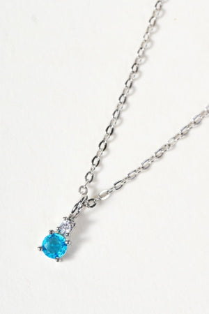 Carraig Donn Silver Necklace With Blue Stone