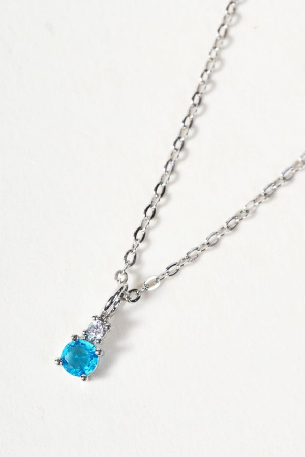 Carraig Donn Silver Necklace With Blue Stone