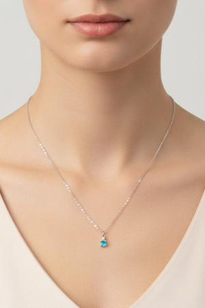 Carraig Donn Silver Necklace With Blue Stone